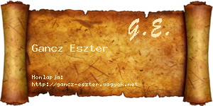 Gancz Eszter névjegykártya